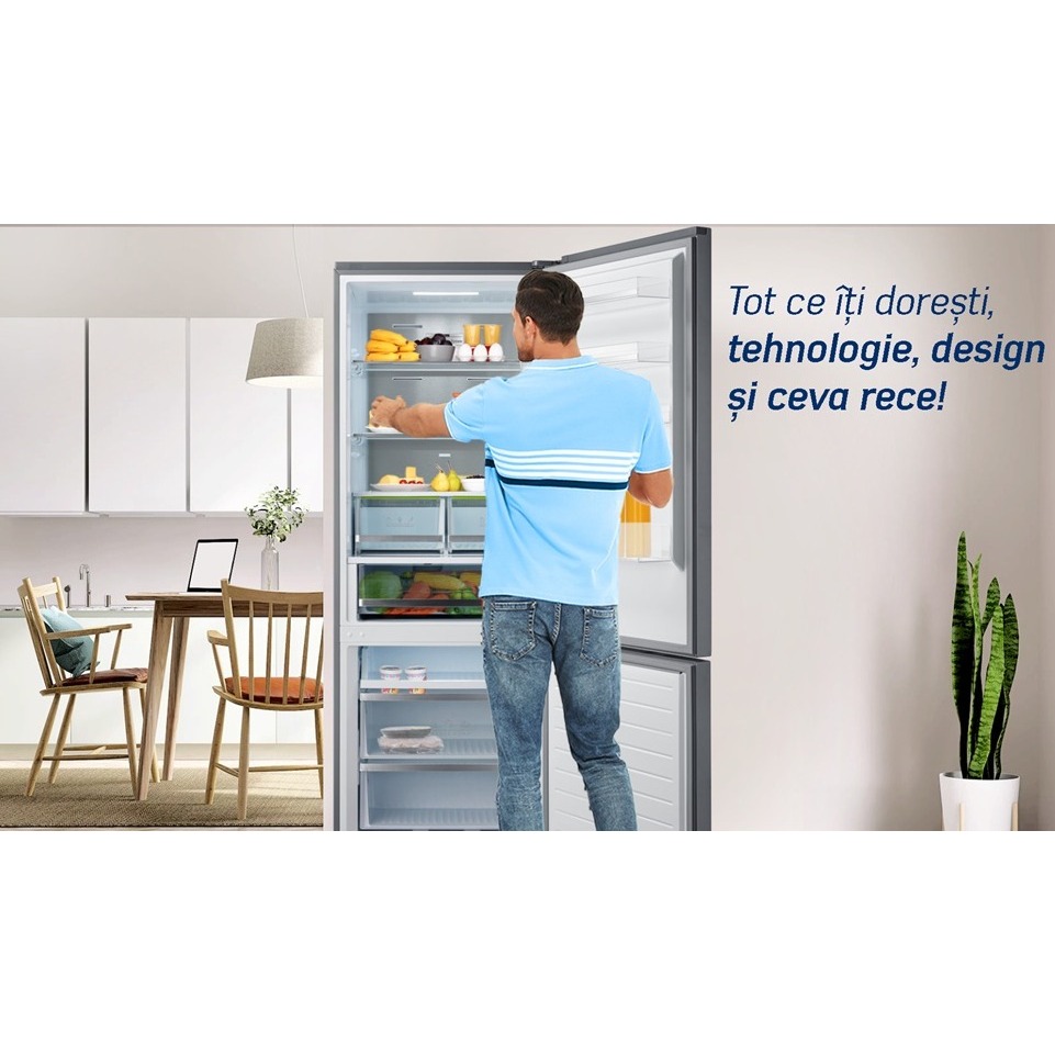 Холодильник HEINNER HCNF-M435INVHXE++ Морозильна камера нижнє розташування