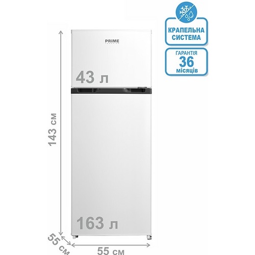 Холодильник PRIME TECHNICS RTS 1491 M Система розморожування ручне
