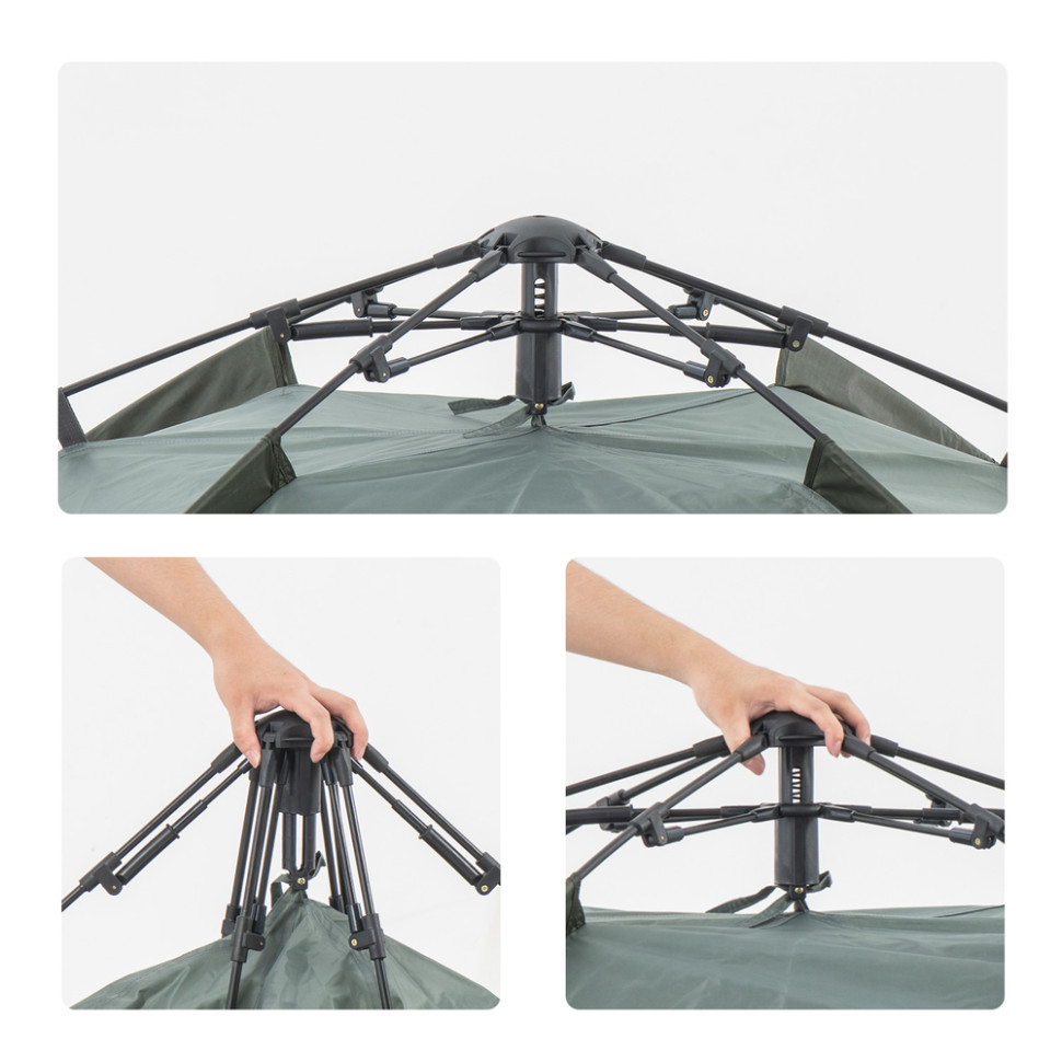 Палатка NATUREHIKE автоматическая Olive (NH21ZP008) Форма домик