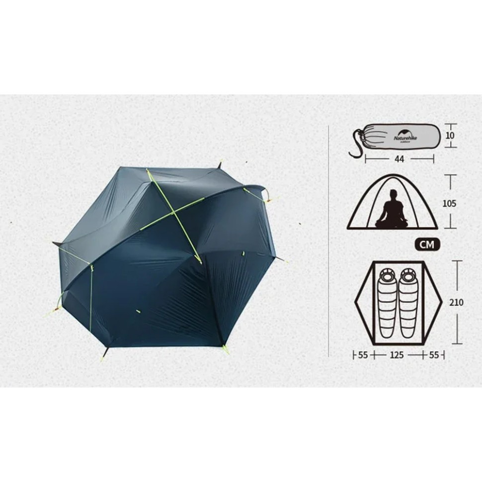 Намет NATUREHIKE Tagar (NH17T180-J) Кількість шарів 2