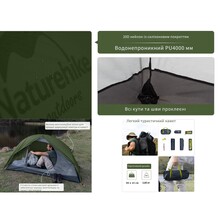 Намет NATUREHIKE Cycling 1 210T (NH18A095-D)