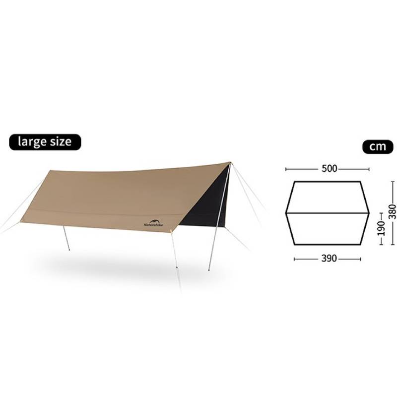 Тент NATUREHIKE Size L Beige (CNK2350WS015) Форма будиночок
