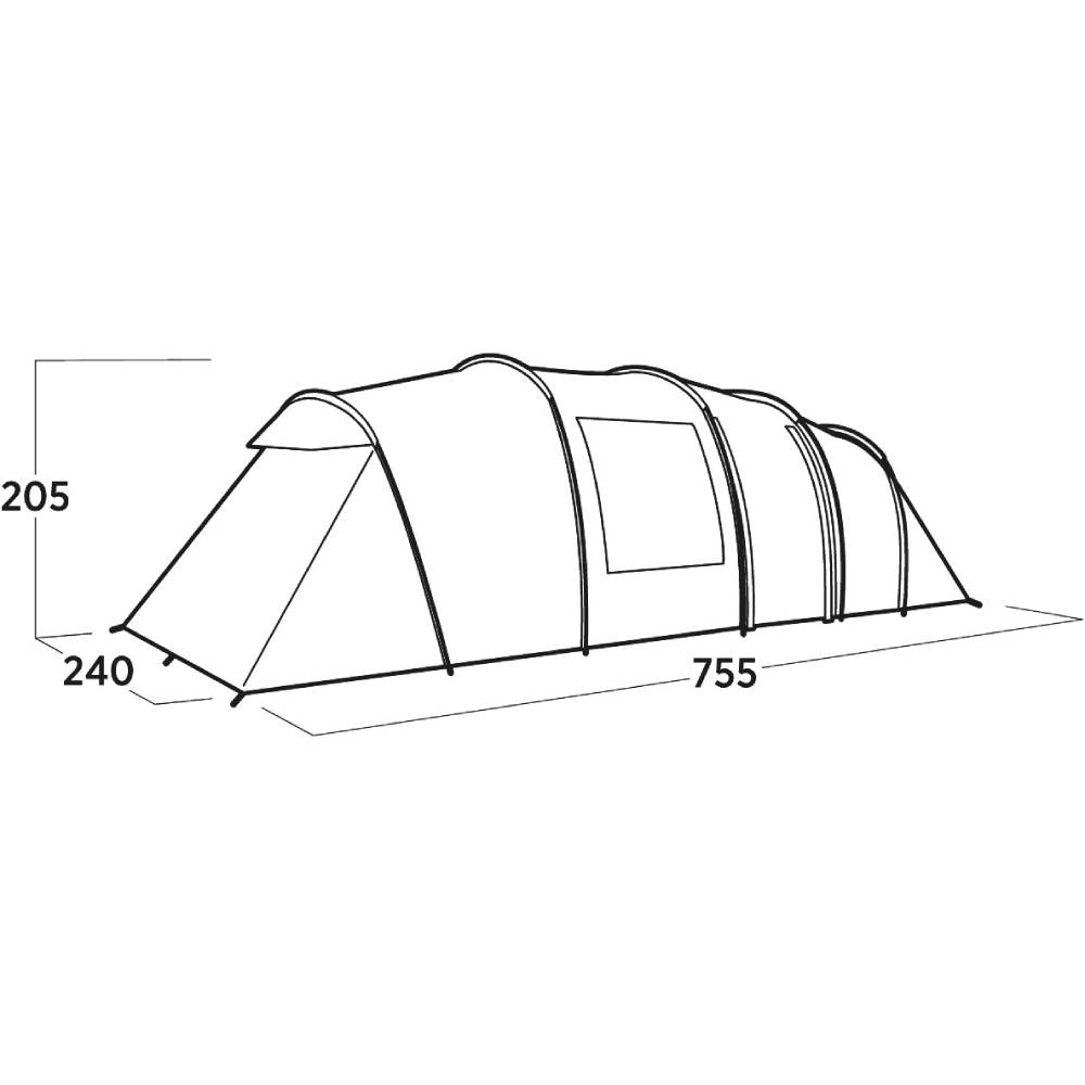 Намет EASY CAMP Leka Twin 8 (120493) Форма тунельна