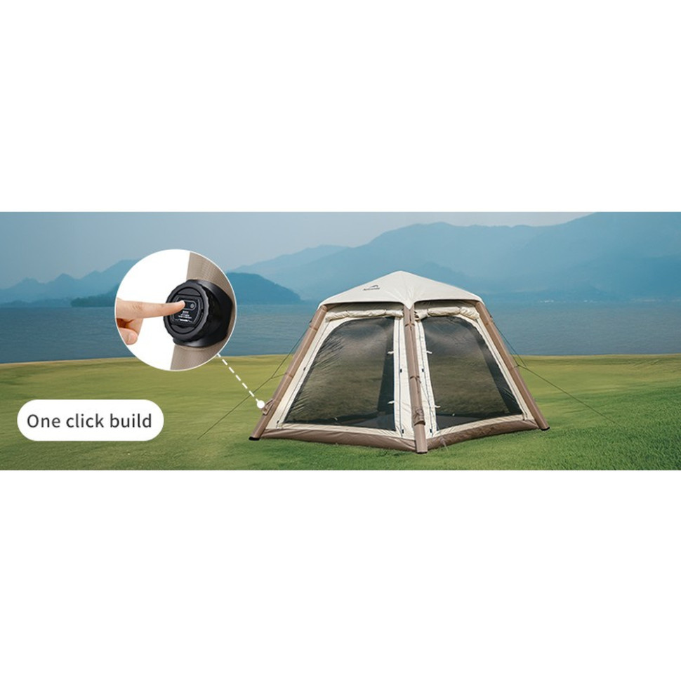 Палатка NATUREHIKE Ango CNK2550WS017 автоматическая надувная с тентом Gray (6977465869883) Изображение Палатка NATUREHIKE Ango CNK2550WS017 автоматическая надувная с тентом Gray (6977465869883)