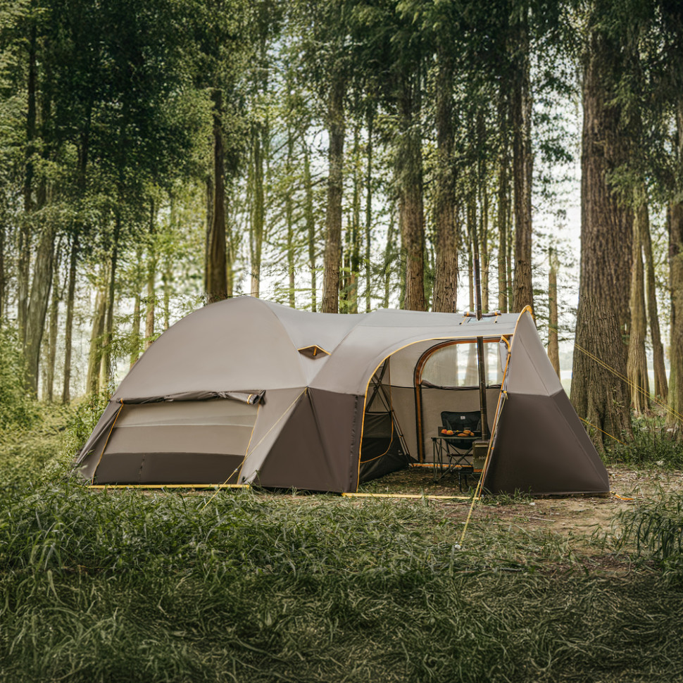 Палатка NATUREHIKE KOTA 6 CNK2450WS031 75D Light Brown (6927595760666) Фото 15 Палатка NATUREHIKE KOTA 6 CNK2450WS031 75D Light Brown (6927595760666)