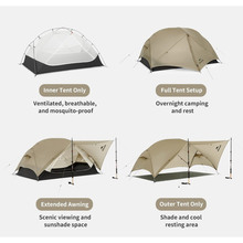 Намет NATUREHIKE Mongar CNK2550WS016 Grey (6927595770504)