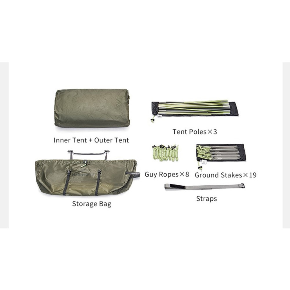 Намет NATUREHIKE Opalus UL CNK2450WS036 Dark Green (6927595795910) Огляд Намет NATUREHIKE Opalus UL CNK2450WS036 Dark Green (6927595795910)