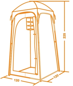 КЕМПІНГ WC Tent Тент для туалету та душу Тип каркасу зовнішній