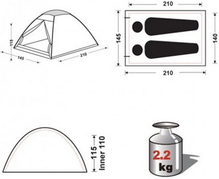 Намет KingCamp Backpacker (KT3019) Blue