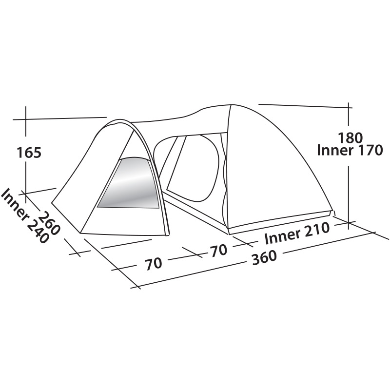 Намет EASY CAMP Blazar 400 Rustic Green (120385) Тип каркасу зовнішній