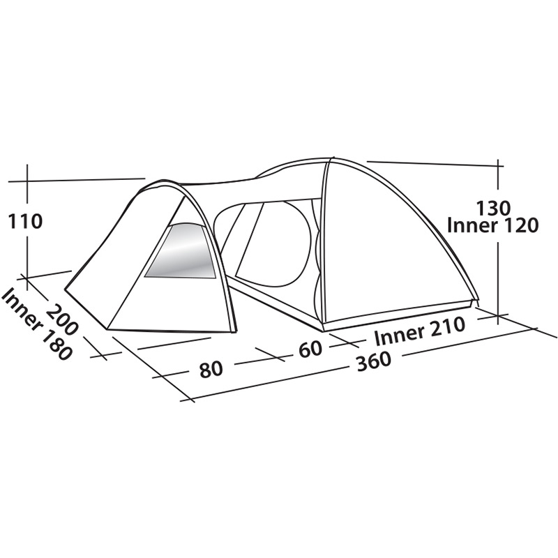 Намет EASY CAMP Eclipse 300 Rustic Green (120386) Тип каркасу зовнішній