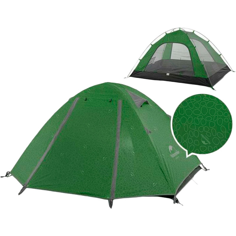 Палатка NATUREHIKE P-Series NH18Z033-P, 210T65D Dark-Green (6927595762639) Тип каркаса внутренний