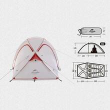 Палатка Naturehike Hiby NH19ZP005 40D Gray Red (6927595742891)