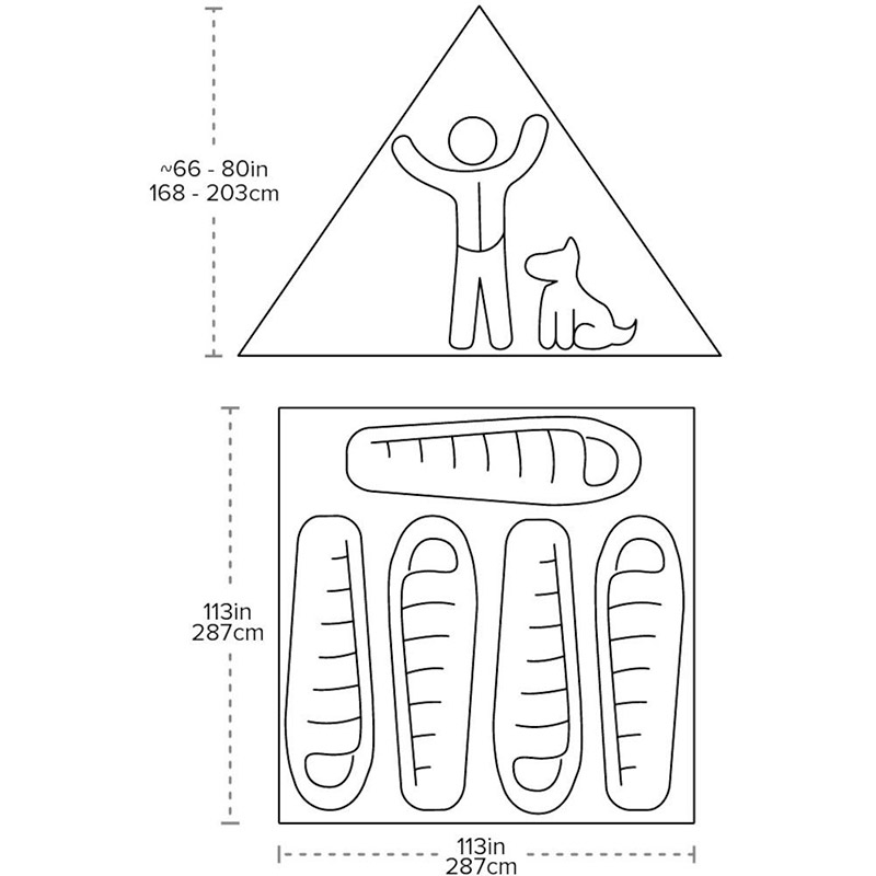 Тент BIG AGNES Gold Camp 5 Tarp (021.0203) Тип каркаса внутренний