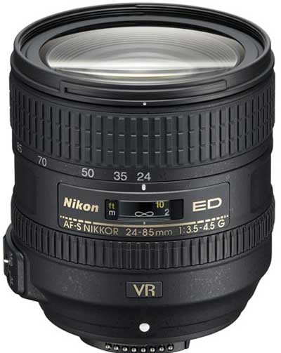 Об'єктив NIKKOR AF-S NIKKOR 24-85mm f/3.5-4.5 G ED VR Тип об'єктива стандартний