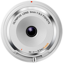 Объектив OLYMPUS BCL-0980 Fish-Eye Body Cap Lens 9mm 1:8.0 White