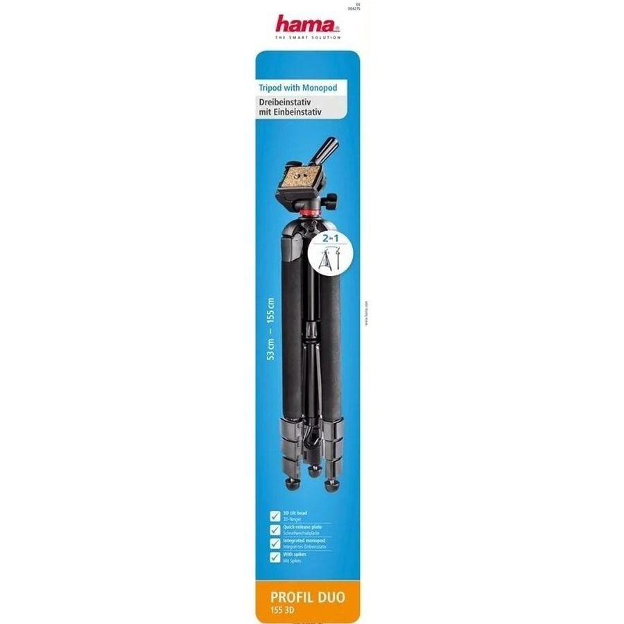 В Україні Штатив HAMA Profil Duo 3D Black (00004481)