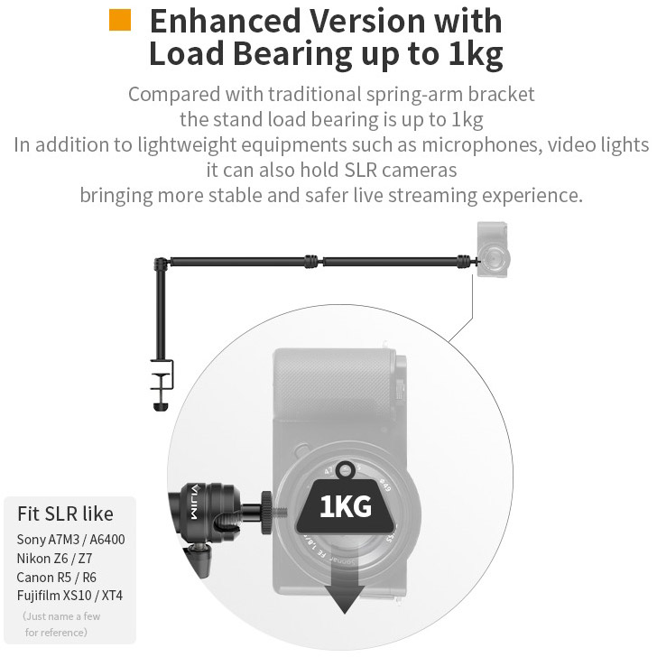 В інтернет магазині Штатив ULANZI VIJIM Desktop Flexible Arm/Light Stand Three-Stages (UV-2666 LS08)