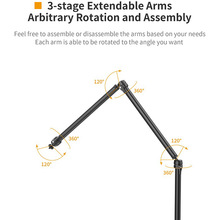 Штатив ULANZI VIJIM Desktop Flexible Arm/Light Stand Three-Stages (UV-2666 LS08)
