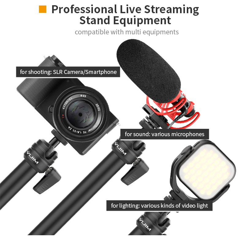 Зображення Штатив ULANZI VIJIM Desktop Flexible Arm/Light Stand Three-Stages (UV-2666 LS08)