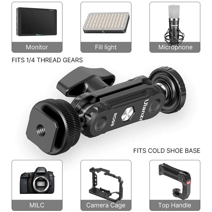 Фото Держатель VIJIM R098 Double Ball Heads with Code Shoe Mount (UV-2954 R098)