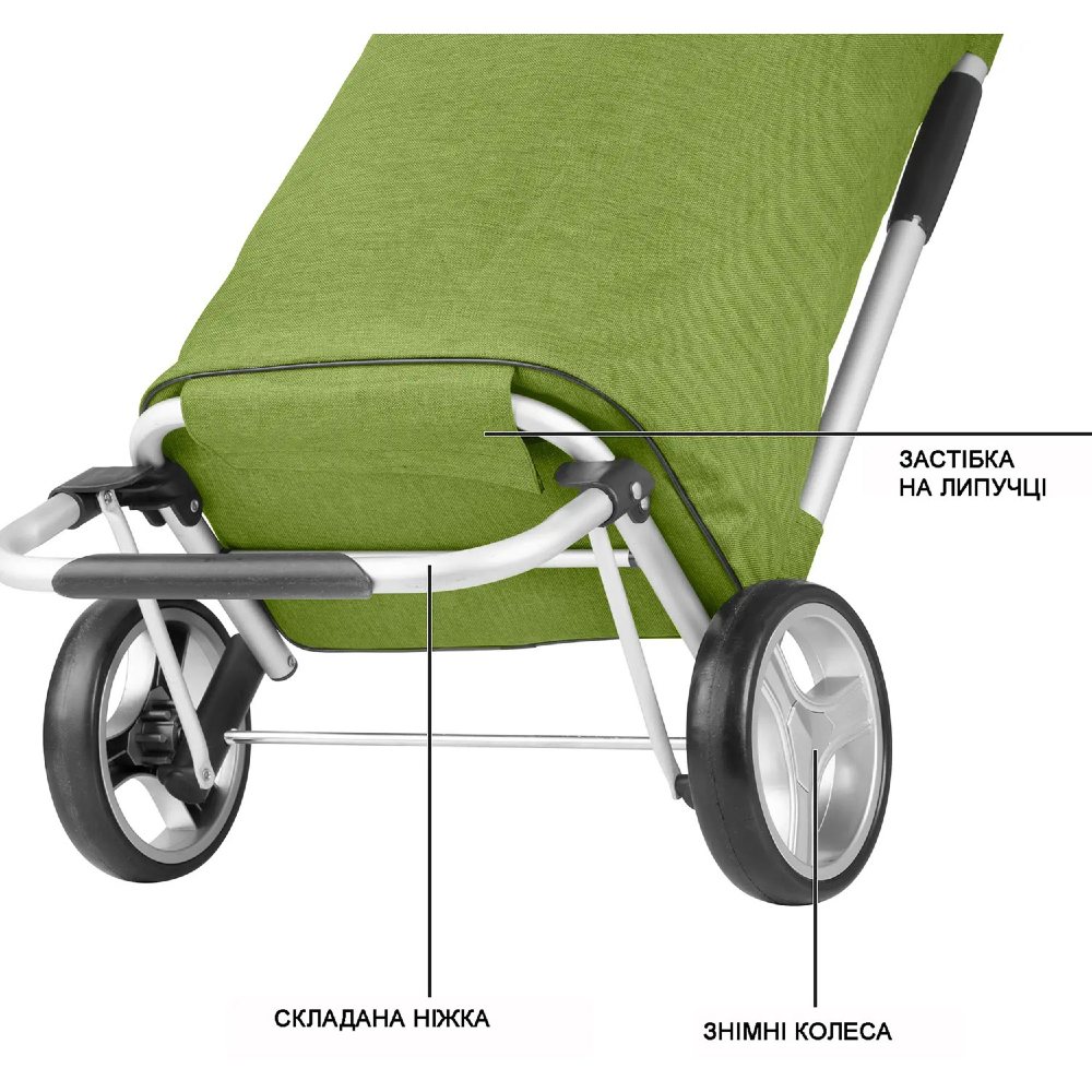 Сумка-візок SHOPPINGCRUISER Foldable 45 Green (650068) Колір зелений