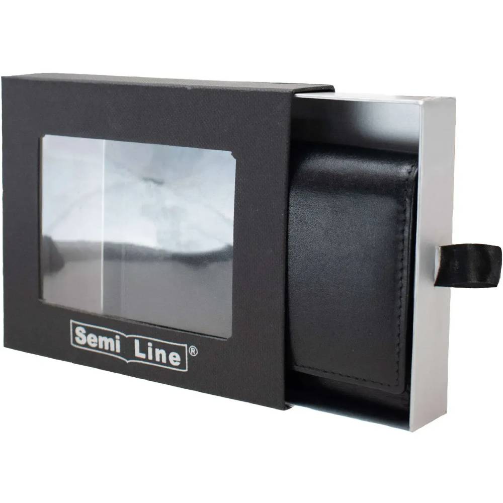Кошелек SEMI LINE RFID Black (P8263-0) Материал Натуральная кожа
