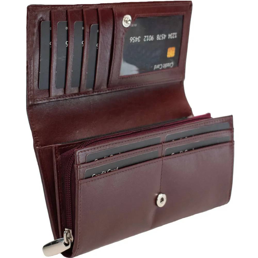 Кошелек SEMI LINE RFID Dark Red (P8264-2) Категория женская