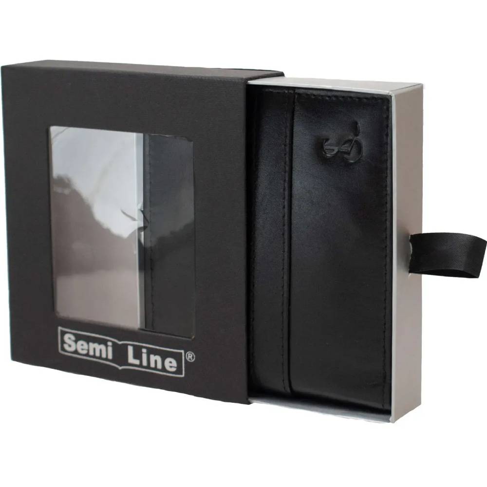 Кошелек SEMI LINE RFID Black (P8265-0) Материал Натуральная кожа