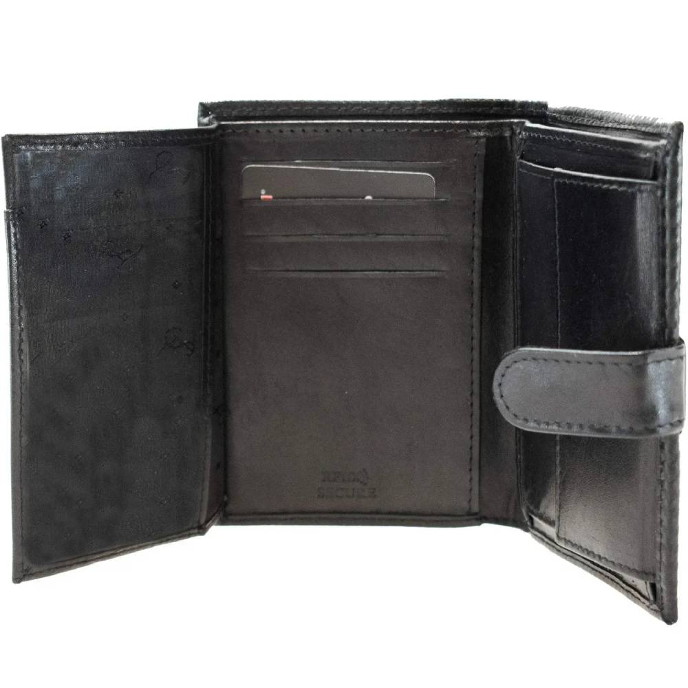 Кошелек SEMI LINE RFID Black (P8270-0) Материал Натуральная кожа