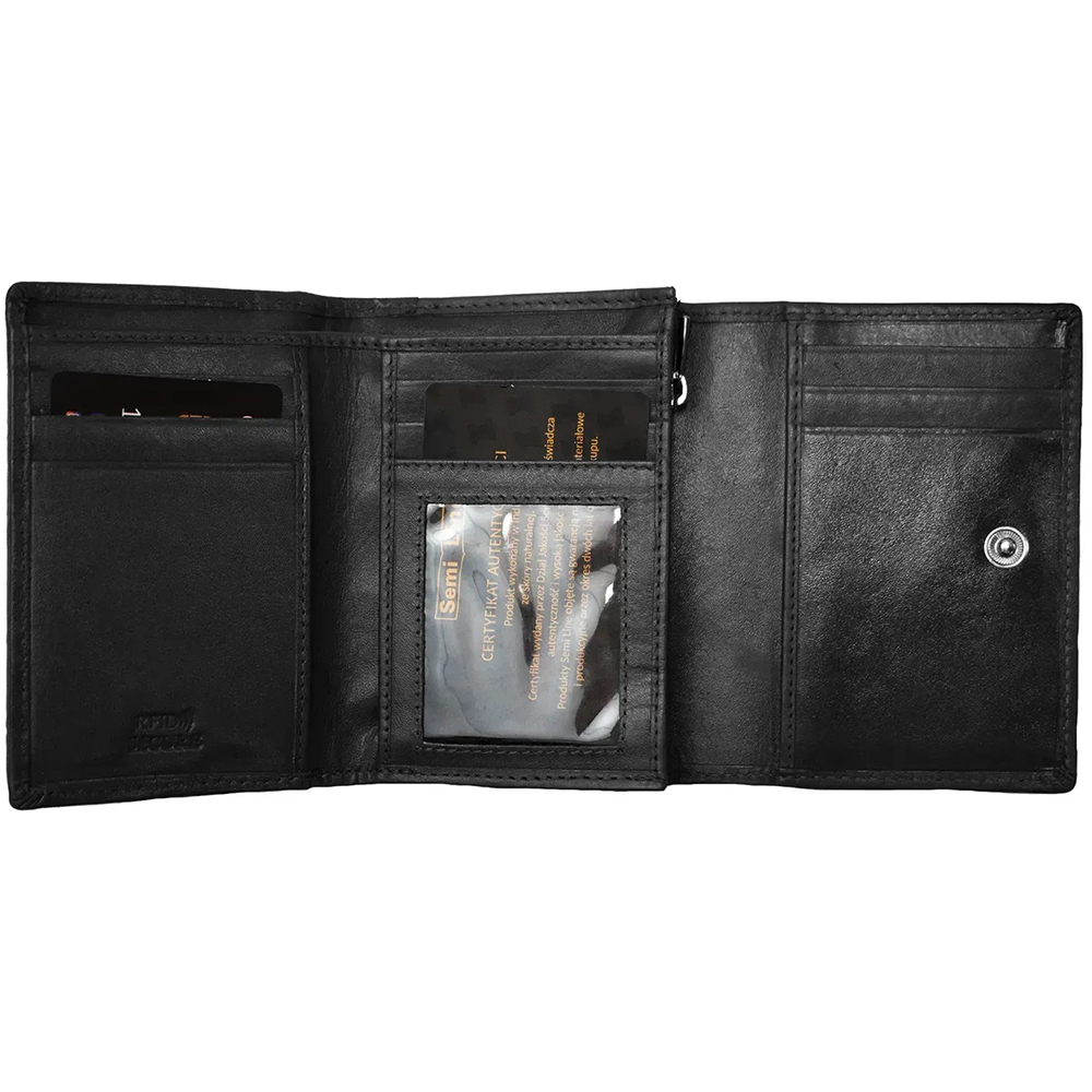Кошелек SEMI LINE RFID Black (P8272-0) Цвет черный