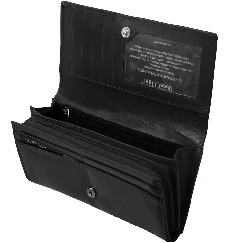 Кошелек SEMI LINE RFID Black (P8273-0) Цвет черный