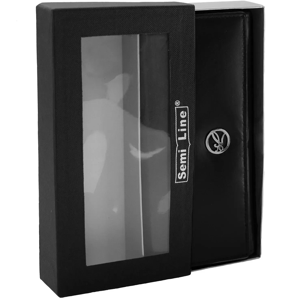 Кошелек SEMI LINE RFID Black (P8273-0) Материал Натуральная кожа