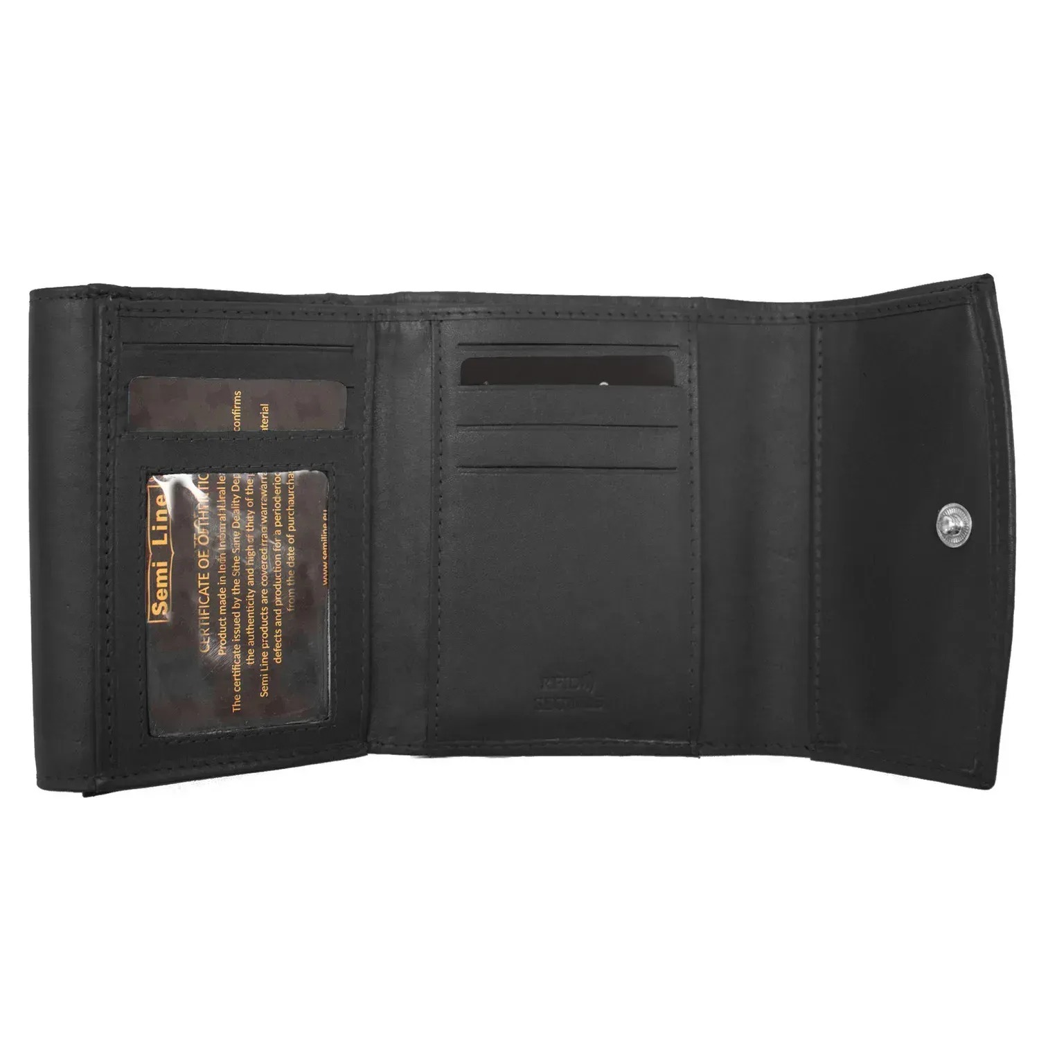 Кошелек SEMI LINE RFID Black (P8274-0) Материал Натуральная кожа