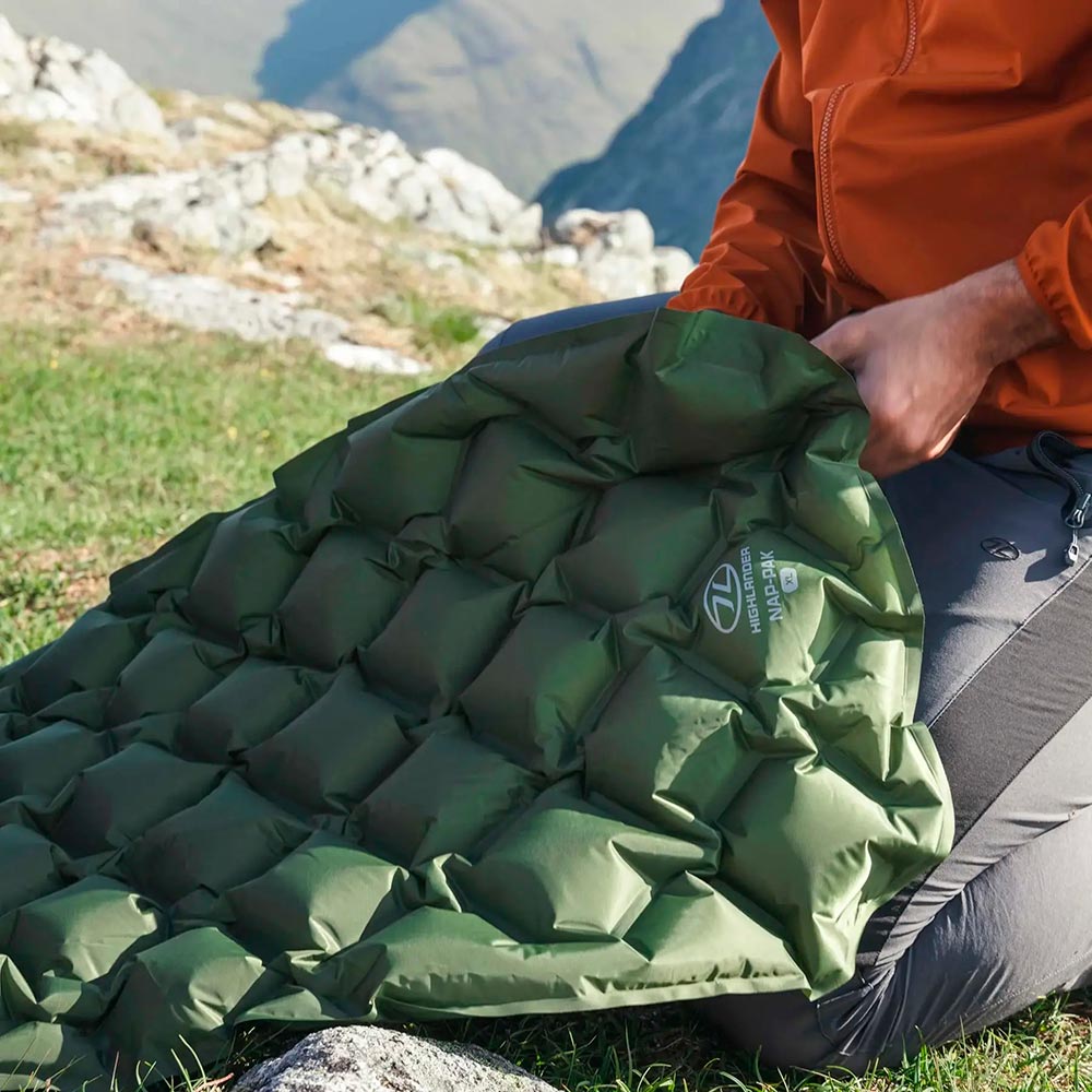 Покупка Килимок HIGHLANDER Nap-Pak Inflatable Sleeping Mat XL 5 cm Olive (AIR073-OG)