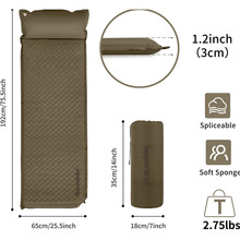 Коврик NATUREHIKE надувной с подушкой Green  (CNK2300DZ014)