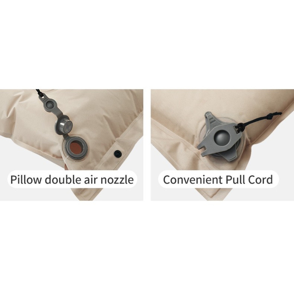 Коврик самонадувающийся NATUREHIKE CNK2550WS025 60 мм с подушкой зеленый (6977465868787) Толщина 60