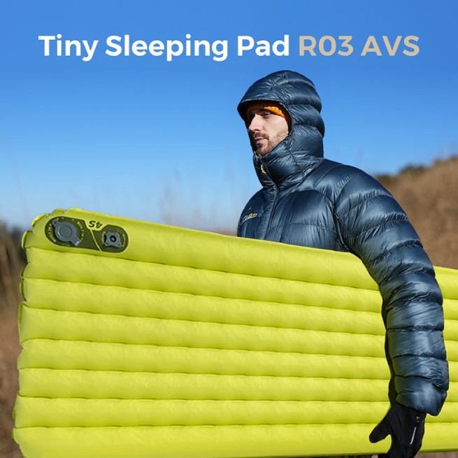 Коврик самонадувающийся FLEXTAIL Tiny Slleeping Pad R03 AVS L Green (6975755966632) Сезонность весна/осень