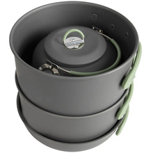 Набір посуду BO-CAMP Explorer XL 4 Pieces Hard Anodized Grey/Green (2200249)
