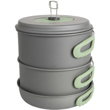 Набір посуду BO-CAMP Explorer XL 4 Pieces Hard Anodized Grey/Green (2200249)