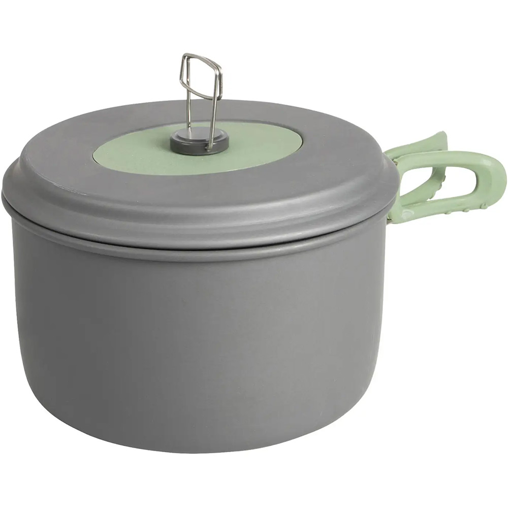Набір посуду BO-CAMP Explorer XL 4 Pieces Hard Anodized Grey/Green (2200249) Внутрішнє покриття метал