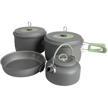 Набор посуды BO-CAMP Explorer XL 4 Pieces Hard Anodized Grey/Green (2200249)