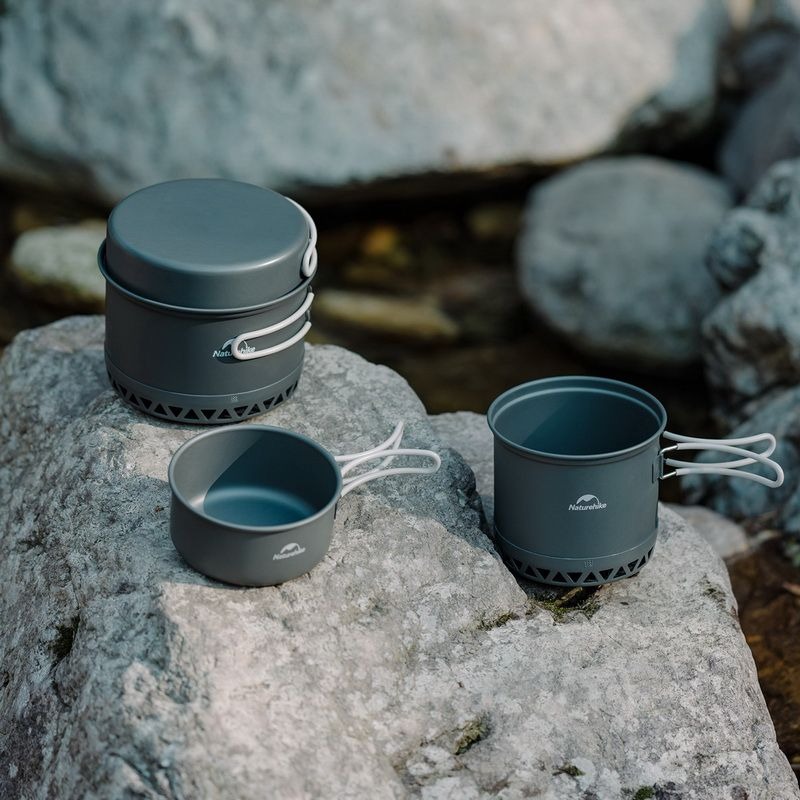 Набір посуду для кемпінгу NATUREHIKE CNK2300CJ0002 2 пр. Матеріал алюміній