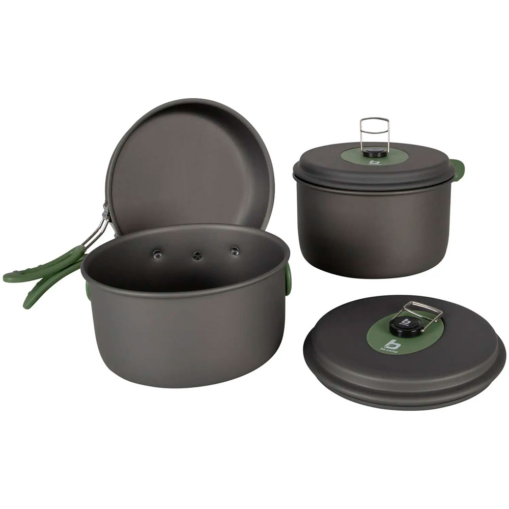 Набір посуду BO-CAMP Explorer 3 Pieces Hard Anodized Grey/Green (2200239)