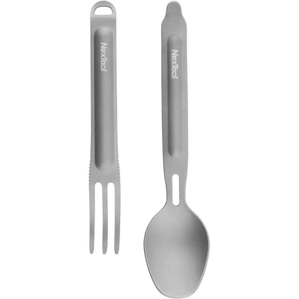 Набор столовых приборов NEXTOOL Titanium Tableware Set (NE20132) Размер размеры ложки: 16 х 3.54 х 1.55 см; размеры вилки: 13.9 x 1.73 x 0.9 см