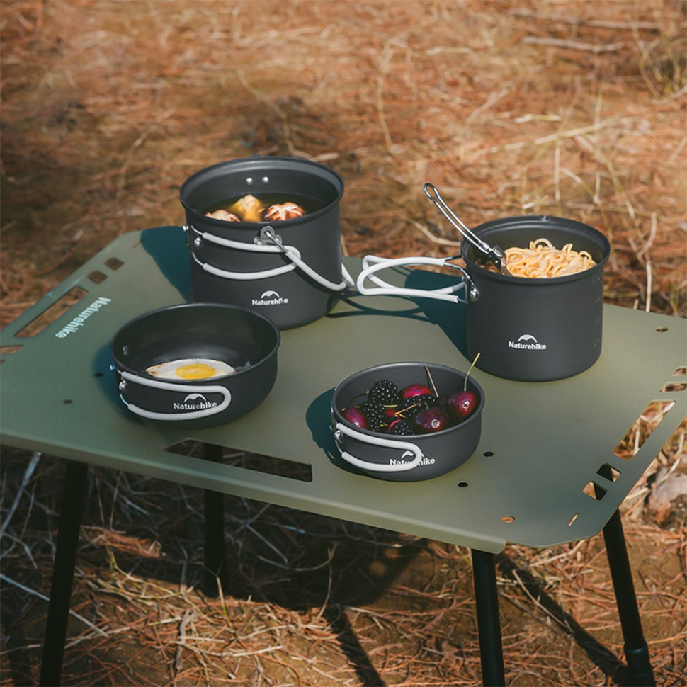 Набор посуды NATUREHIKE NH18T018-G (6927595785515) В Украине Набор посуды NATUREHIKE NH18T018-G (6927595785515)