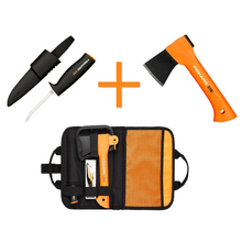 Набор туристический FISKARS топор X5 + нож + блесна (129044)