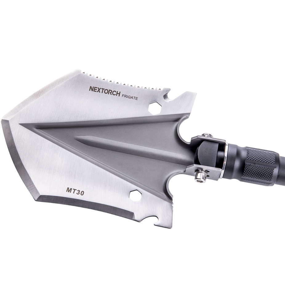 Складная лопата NEXTORCH многофункциональная (MT30) Дополнительно для туристов, рыбаков, садоводов, военных; может использоваться как резак, кирка, пилка, молоток, стеклобой; max нагрузка – 1800 кг