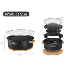 Печь настольная NATUREHIKE CNK2550CF010 с решеткой и сковородой Black (6977465869418) Печь настольная NATUREHIKE CNK2550CF010 с решеткой и сковородой Black (6977465869418)
