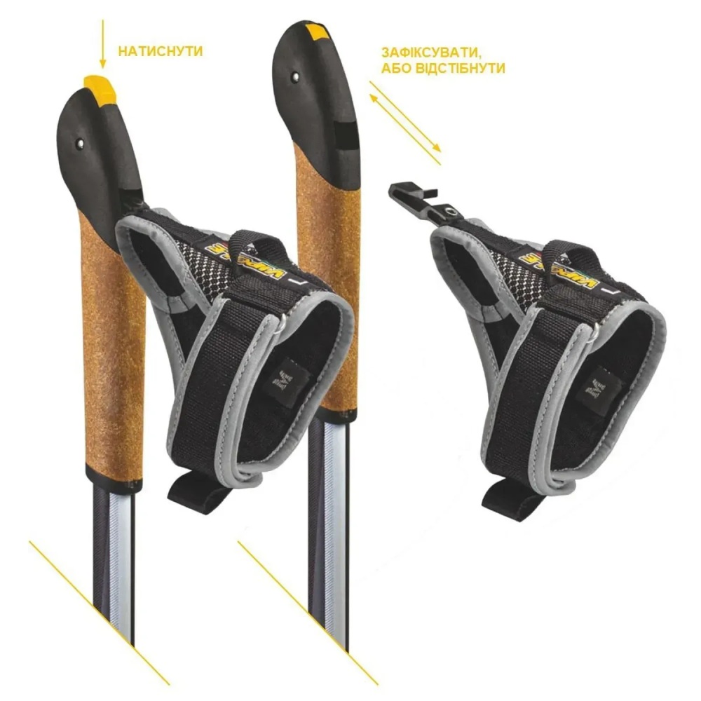 Палки для скандинавской ходьбы VIPOLE Vipole Instructor 105 Gray (S25 23) Чехол False